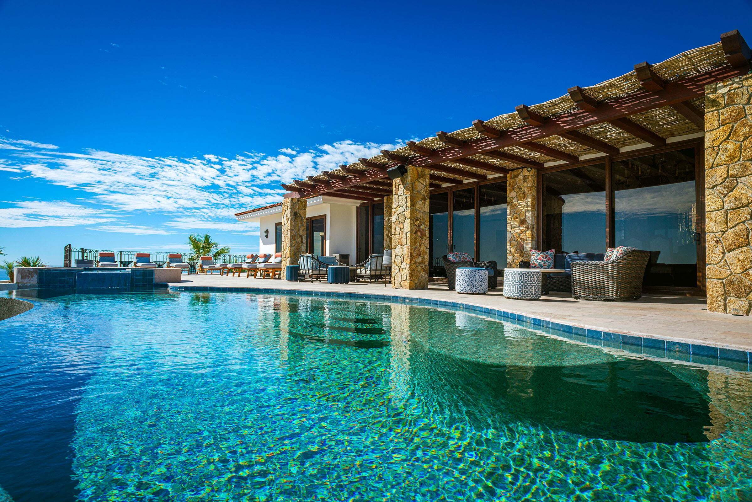 A heated pool