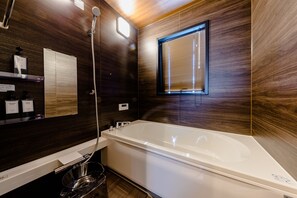 Villa, 3 Bedrooms, Non Smoking | Bathroom | Separate bathtub and shower, hair dryer, slippers, electronic bidet - Mt. Fuji Resort Club-ZEN- (Fujikawaguchiko)