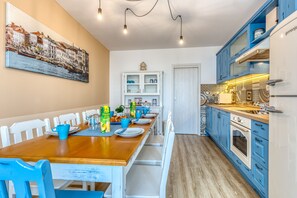 Microwave, oven, dishwasher, coffee/tea maker