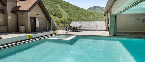 A heated pool