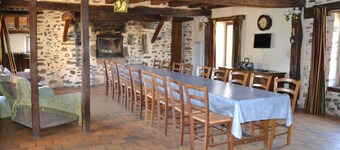 Fermette rénovée proche 24H du Mans, 4 ch., grand terrain, idéal familles et animaux acceptés