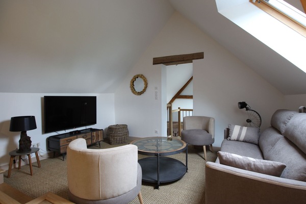 Salon à l'étage (canapé convertible avec lit de 140)