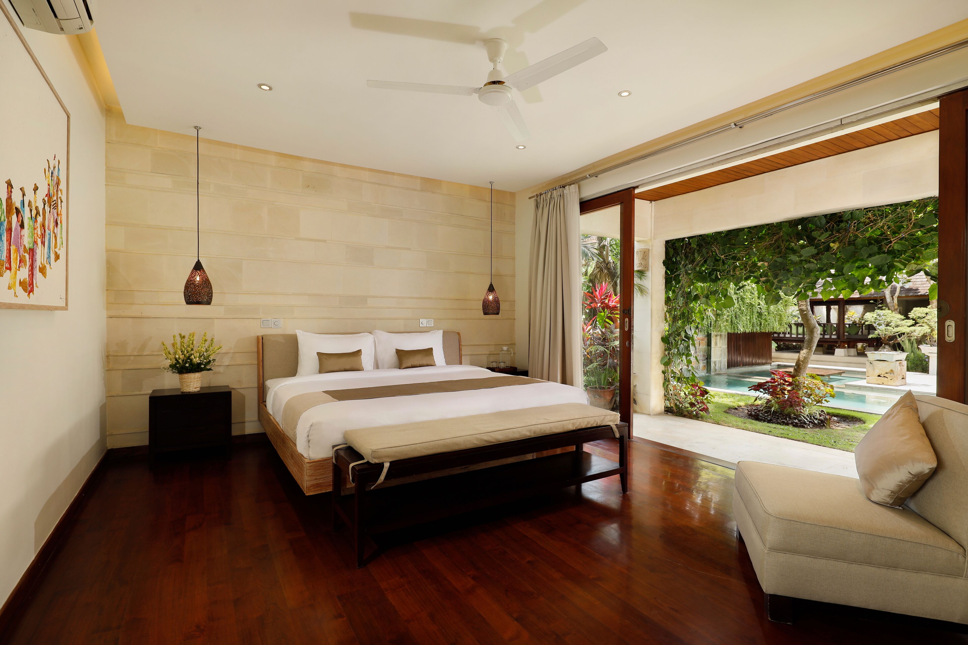 5 Bedroom Pool Villa | 5 kamar tidur, bantalan ekstra lembut, Wi-Fi gratis, dan seprai linen