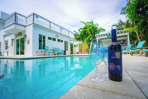 A heated pool