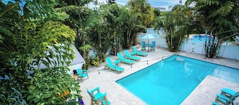 Beach, golf cart, pool and pickleball at Oasis