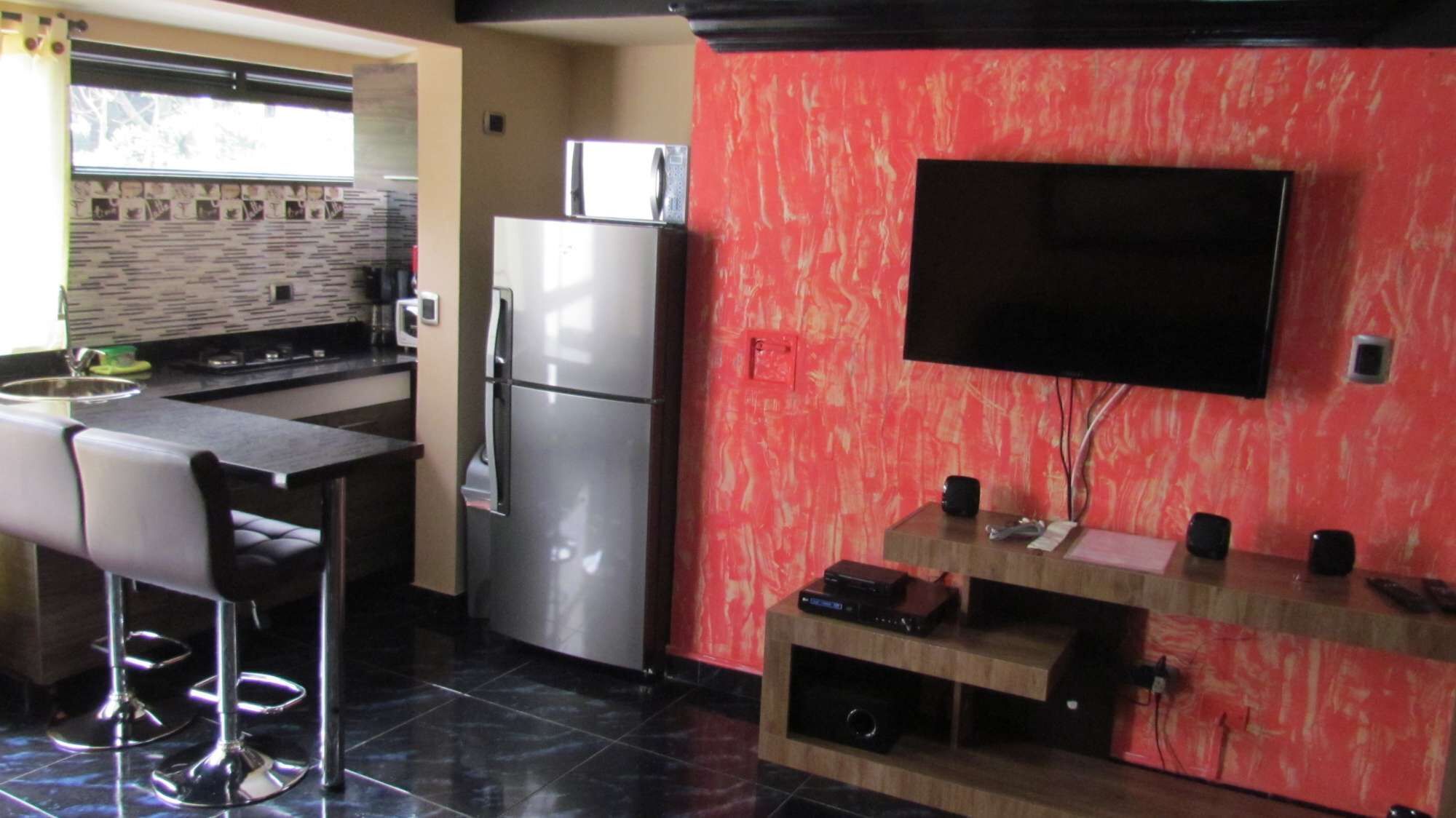 Two apartments 2 bedrooms in total two Hot tubs AC