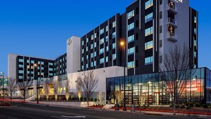 A modern hotel with a glass facade, multiple floors, and a prominent 'element by Westin' sign. - Element by Marriott Nashville Vanderbilt West End (Nashville)