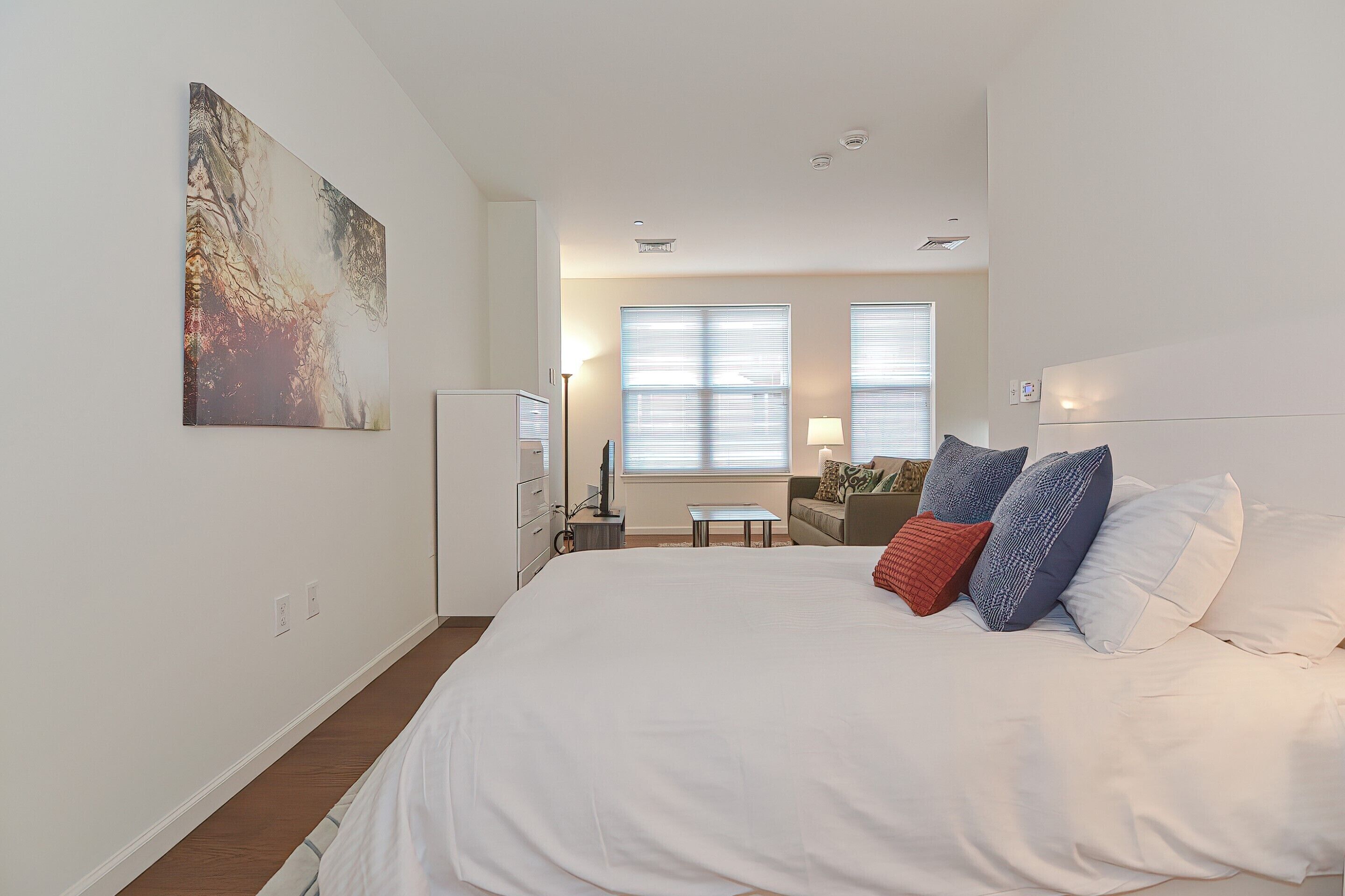 Luxury Studio, 1 Queen Bed with Sofa bed | Hypo-allergenic bedding, individually decorated, individually furnished