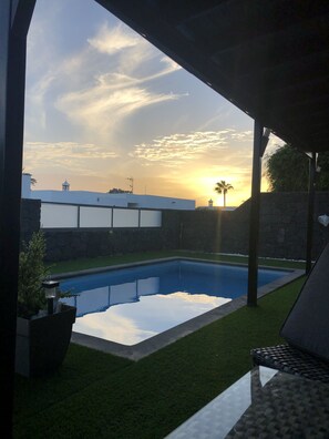 Outdoor pool, a heated pool