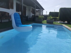 Outdoor pool, a heated pool