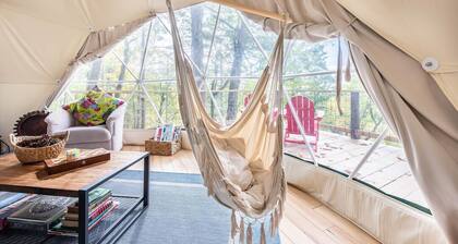 Cozy Geo-Dome with AC on Private Wilderness Reserve in the Gunks