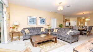 Villa, 5 Bedrooms, Non Smoking, Kitchen | 5 bedrooms, iron/ironing board, cots/infant beds, free WiFi - Newly Remodeled 1 story - 5 Bed 5 Bath with Pvt Pool Spa And Game Room (Kissimmee)