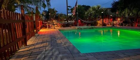 Outdoor pool, a heated pool