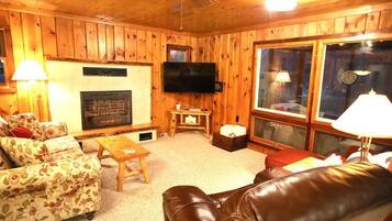 Smart TV, fireplace, printers