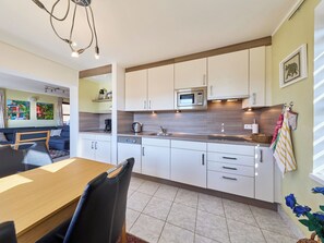 Fridge, microwave, dishwasher, toaster