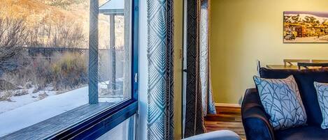 Smart TV, chimenea, reproductor de DVD y libros