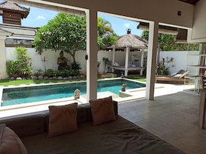 Villa (2 Bedrooms) | Living area | TV - Villa Mutiara (Jimbaran)