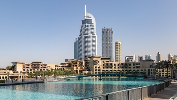 Outdoor pool - Spacious Studio in new 8 Boulevard Walk! (Dubai)