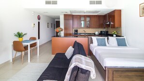 Laptop workspace, iron/ironing board, WiFi, bed sheets - Spacious Studio in new 8 Boulevard Walk! (Dubai)