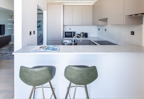 Microwave, oven, stovetop, coffee/tea maker