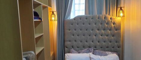 Apartamento exclusivo | 1 quarto, roupas de cama premium, cofres nos quartos