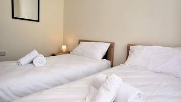 2 bedrooms, iron/ironing board, travel crib, WiFi