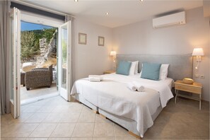Premium Villa, Ensuite, Sea View | 3 bedrooms, premium bedding, in-room safe, soundproofing - Kalami Beach - Villa Almyra (Corfu)