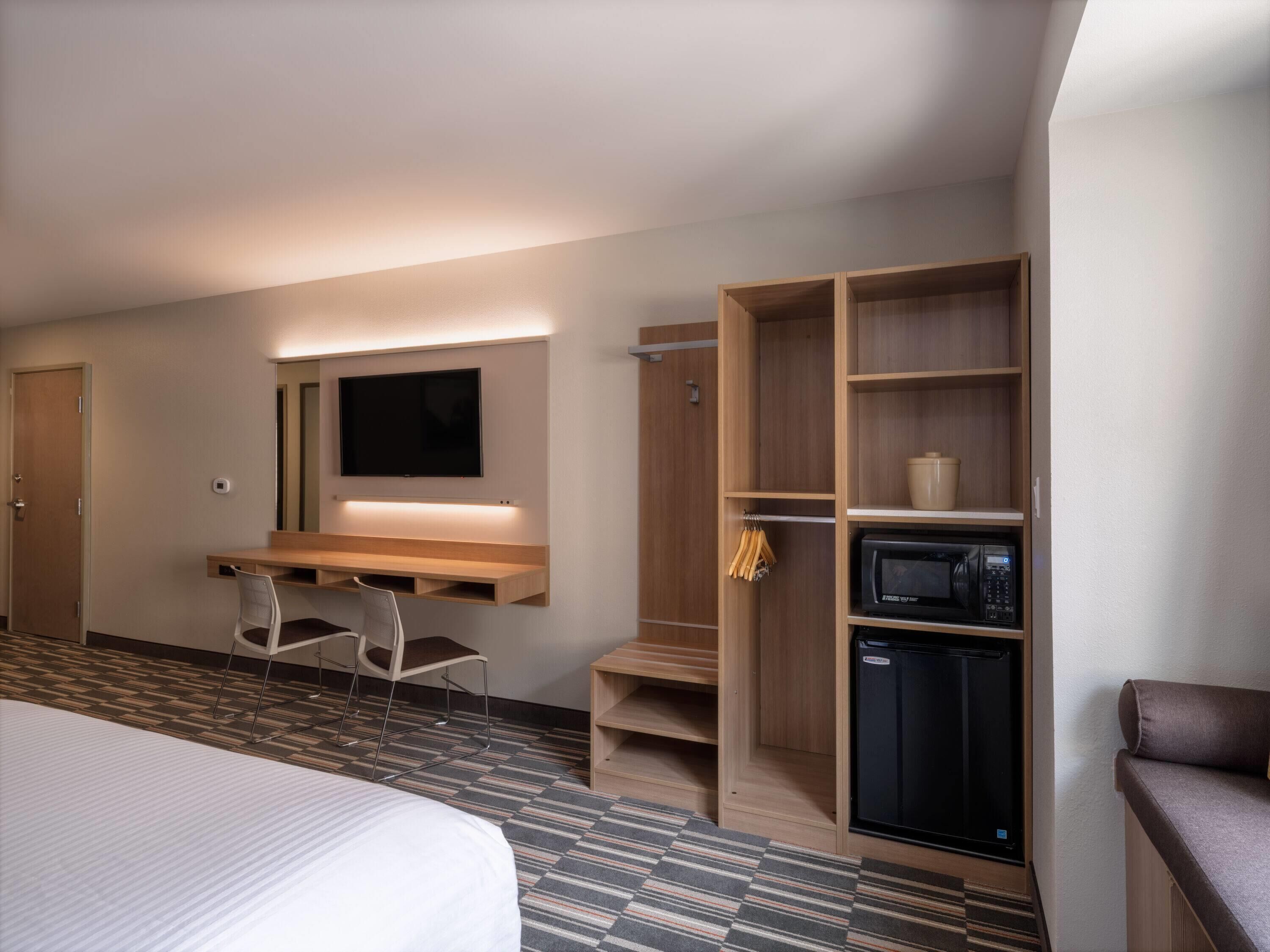 desk, laptop workspace, iron/ironing board, free wifi