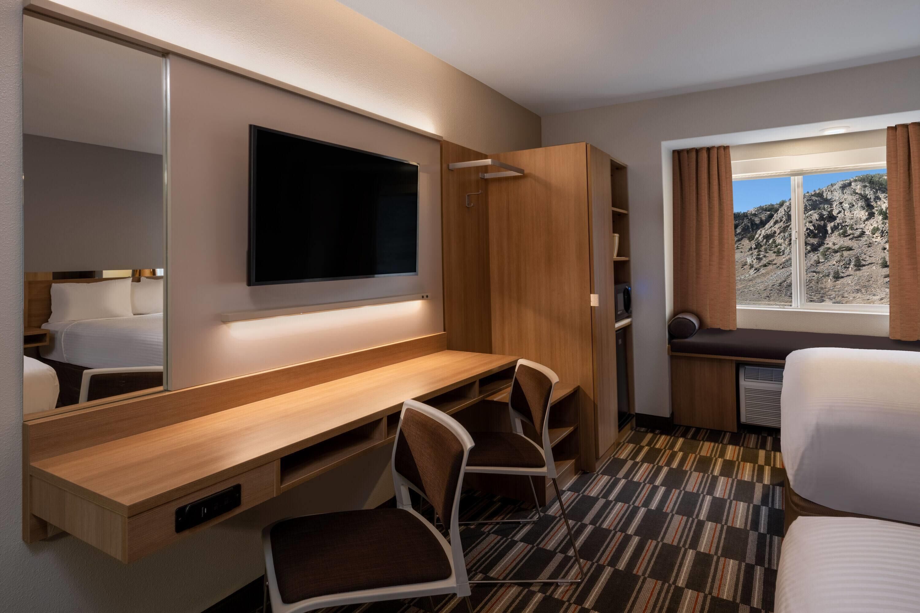 desk, laptop workspace, iron/ironing board, free wifi