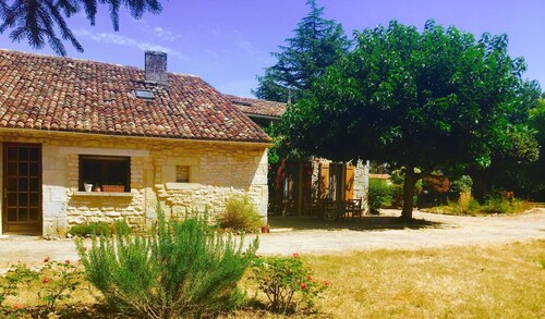 Spacious converted farmhouse with garden and pool close to the Gironde estuary  