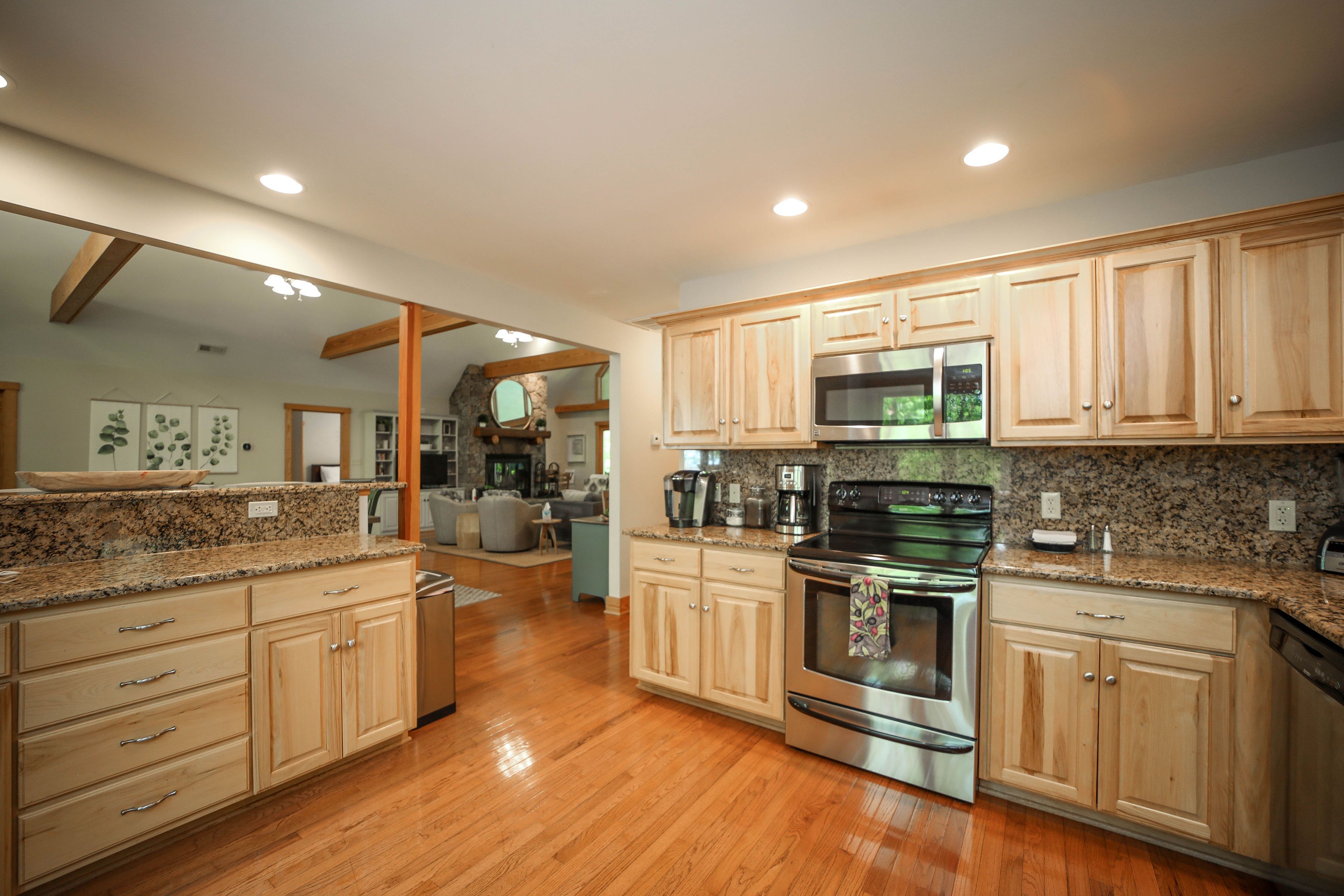 Kitchen opens to great room