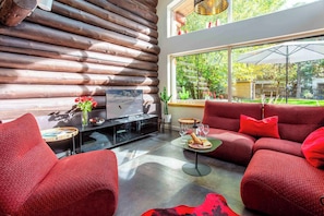 Comfy living room in Chalet des Cimes - Chalet des Cimes, Ski, Hike, Chamonix All Year (Chamonix)