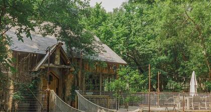 Hobbit Treehouse with waterfall! 350 Acres on the BrazosRiver! "Magical"-FW Mag