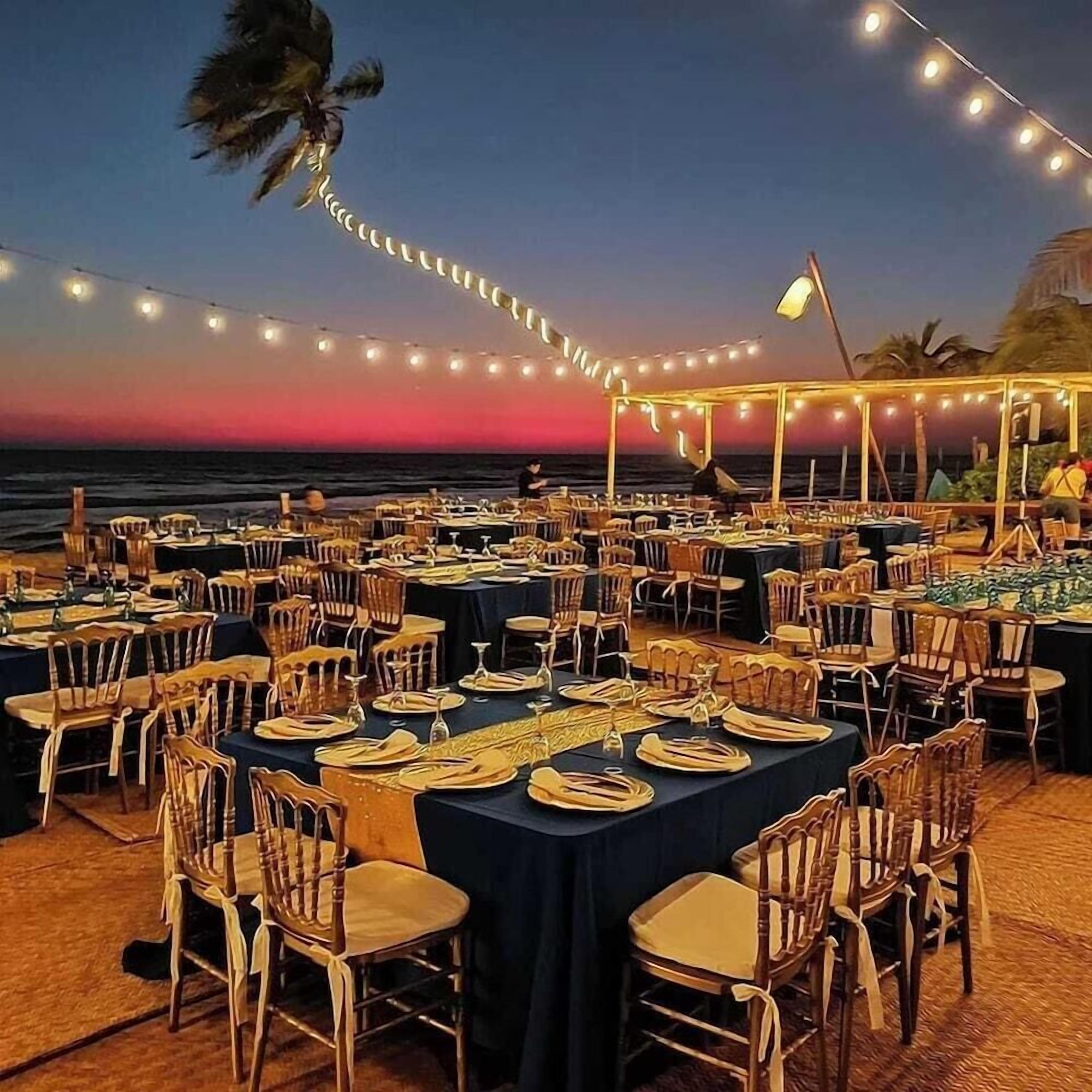 Outdoor banquet area