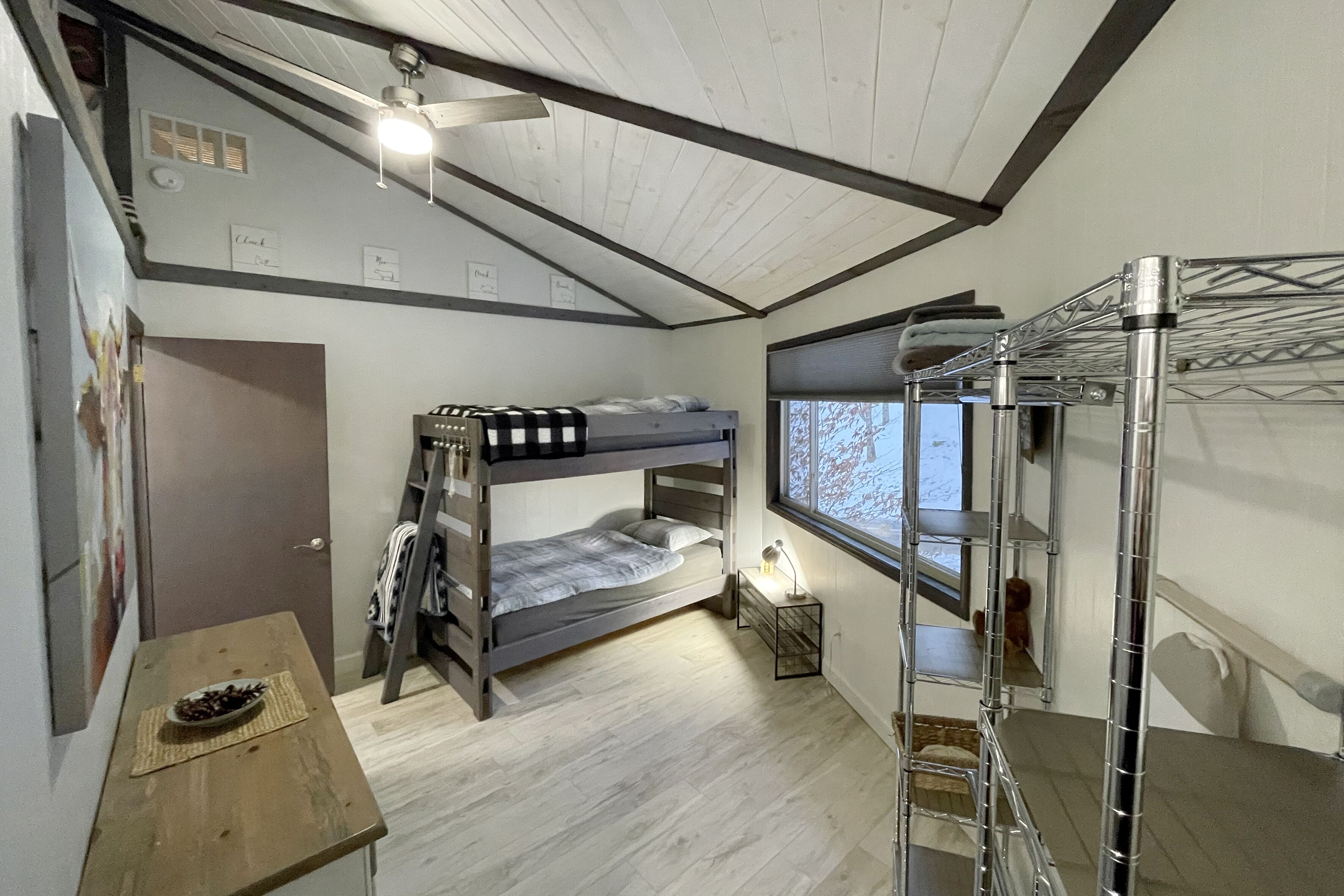 Fall is in the air, see the leaves changing while hiking on top of the mountain.