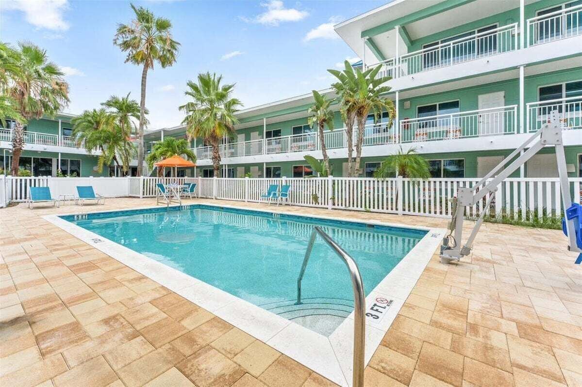 A heated pool
