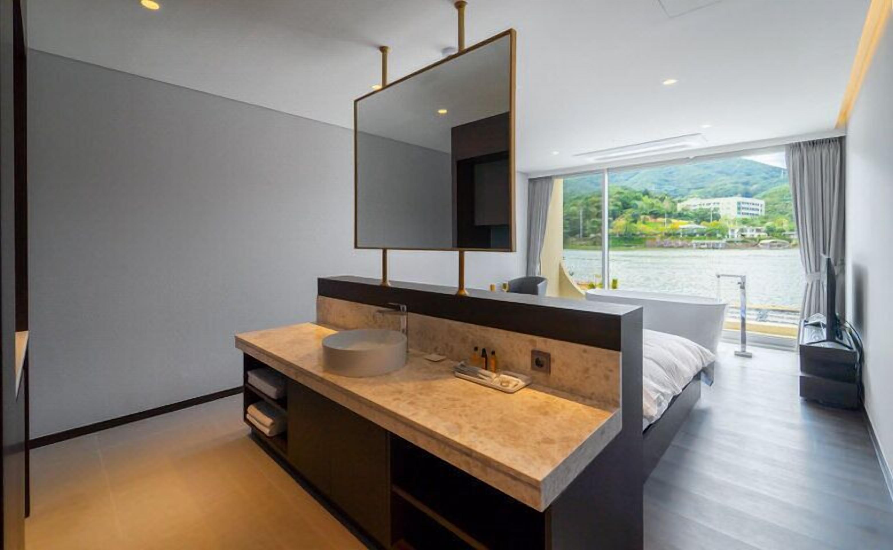 garden terrace design dark | premium bedding, down duvets, select comfort beds, free minibar