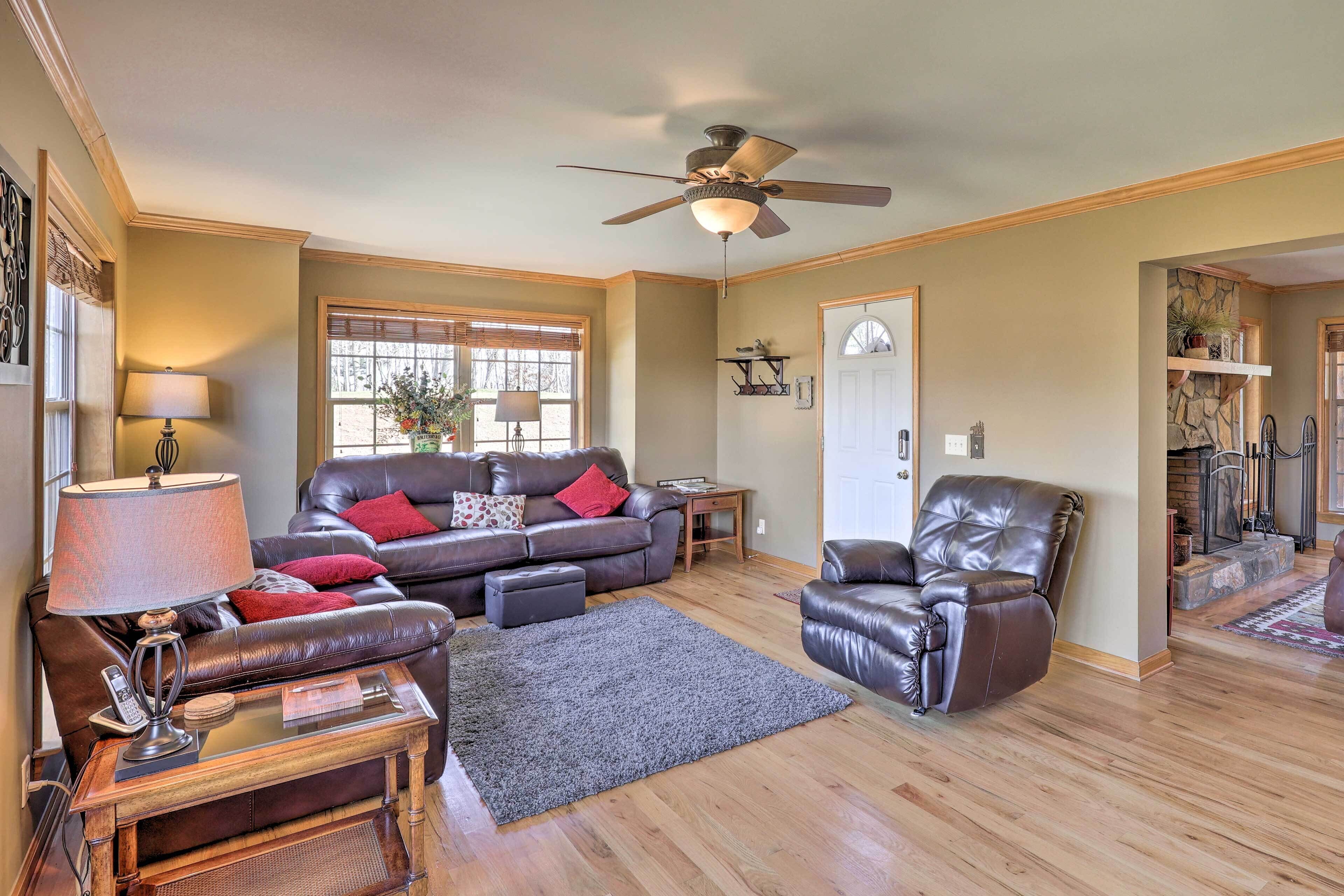 Spacious Mountain-View Manor w/ Easy River Access!