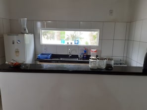 Geladeira, cooktop, liquidificador