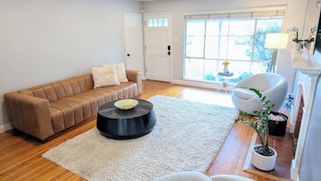 Smart-TV, Kamin, Bücher, Computerbildschirme