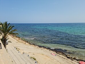 Vlak bij het strand