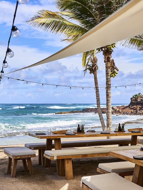 Breakfast, lunch, dinner served; Mediterranean cuisine, beach views