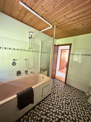 Combined shower/tub, hair dryer, towels, soap - How do you feel "at home" in beautiful Bischofswiesen?  (Bischofswiesen)