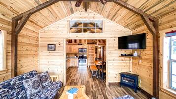 Smart TV, fireplace