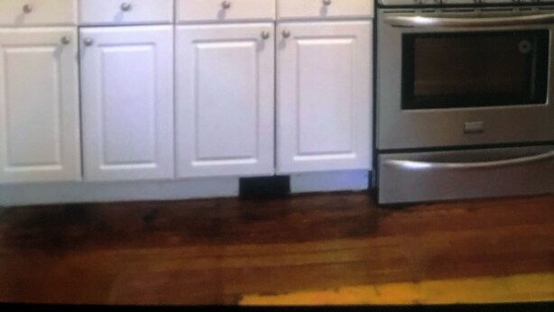 A kitchen with white cabinets, a microwave, and an oven. - 3 bedroom/1.5 bath Baseball rental 6 minutes to Cooperstown All star village.  (Oneonta)