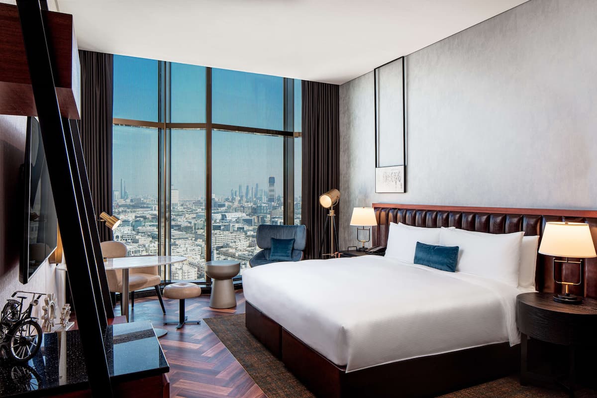 Premium bedding, down duvets, Select Comfort beds, minibar
