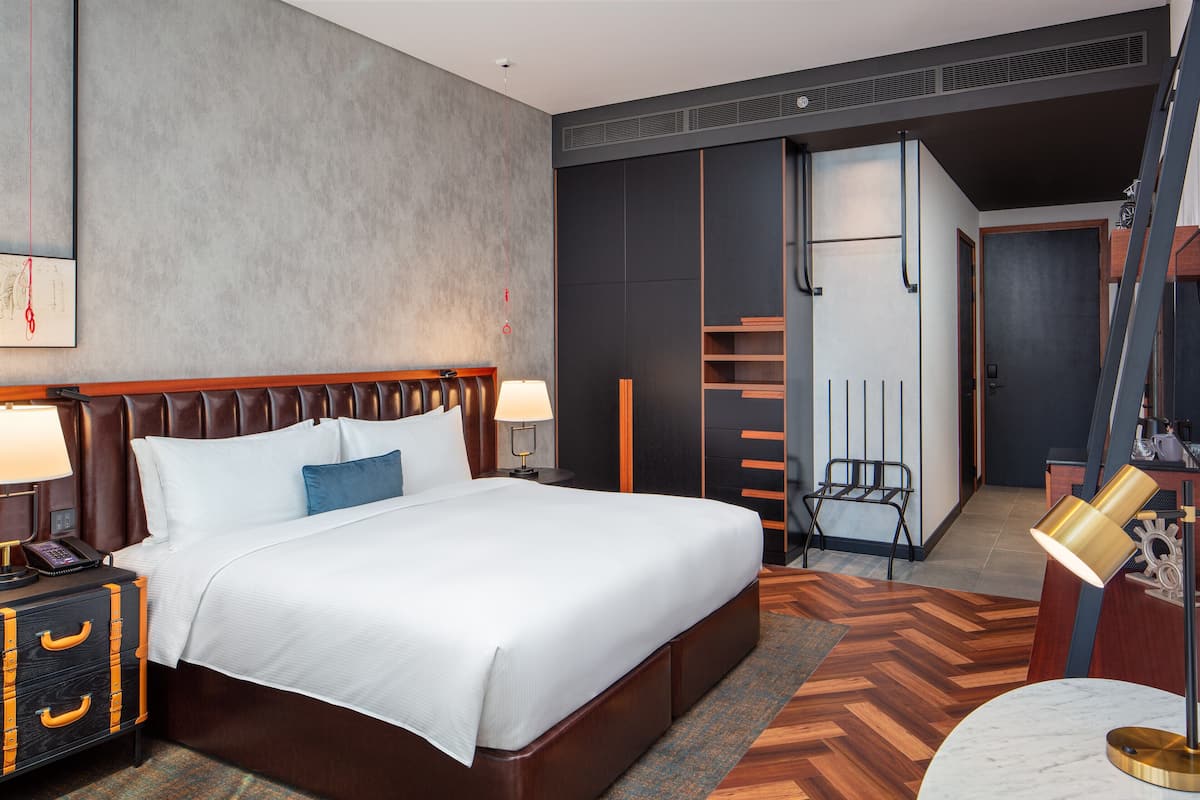 Premium bedding, down duvets, Select Comfort beds, minibar