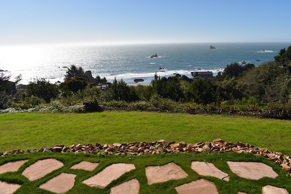 Back Patio and Harris Beach