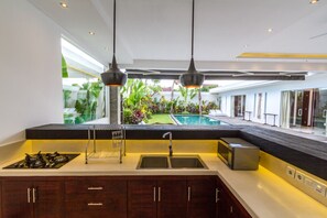 Fridge, dishwasher, cookware/dishes/utensils - 5 Star Private Villa Holiday in Seminyak at an Unbeatable Rate, Bali Villa 1158 (Bali)