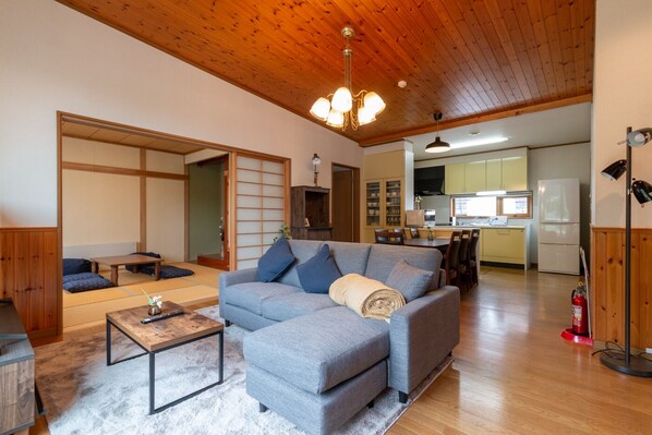 4 Bedroom House, Non smoking | Living area | Flat-screen TV, Netflix, streaming services - Ht House Furano by H2 Life (Furano)
